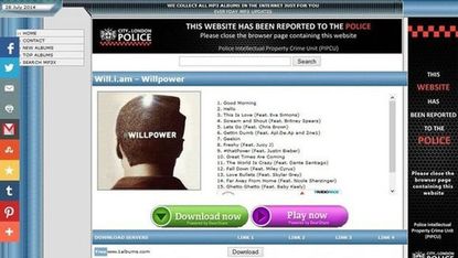 Police warnings to illegal downloaders