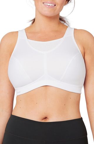 Sports bra for big bust, flexible shoulder straps, net inlay, B to