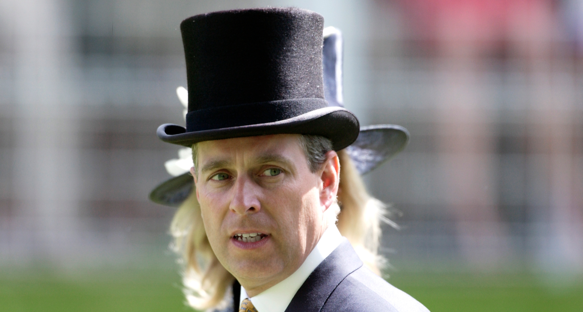 Prince Andrew wearing a top hat 
