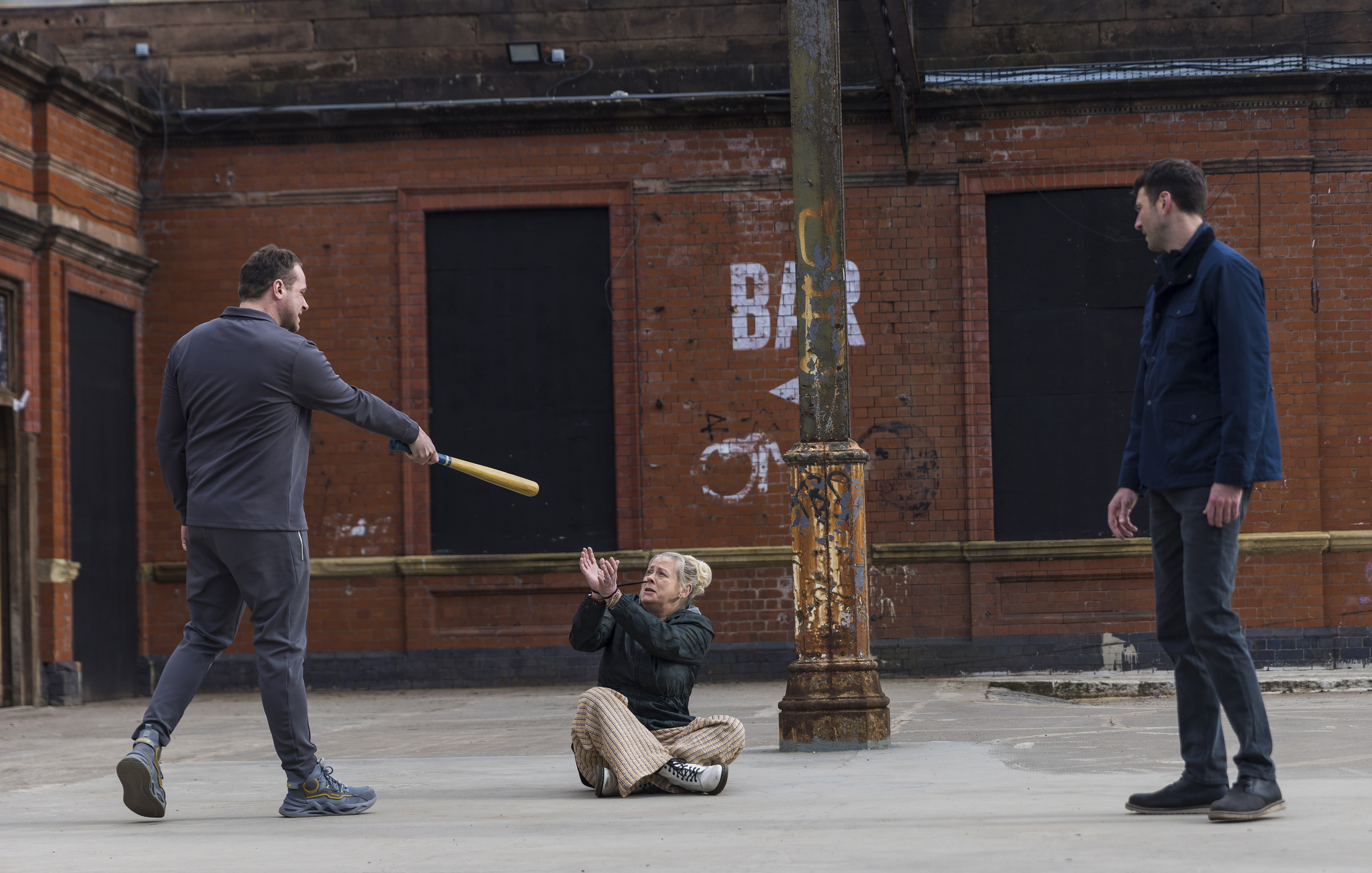 Mick Michaelis, Bernie Winter and Kit Green in Coronation Street