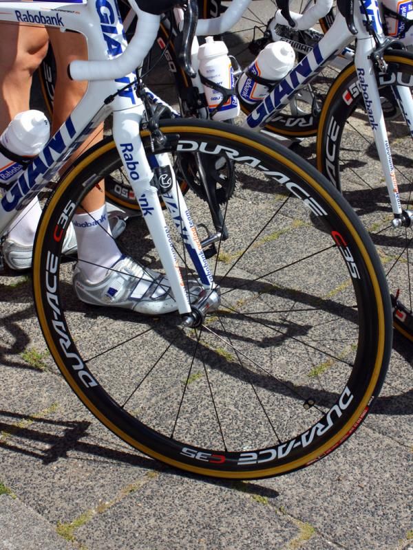 Rabobank riders have a number of Shimano wheels to choose from.