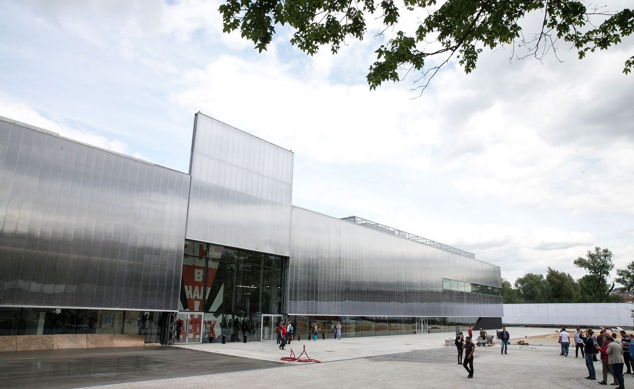 Exterior view of renovated bus garage