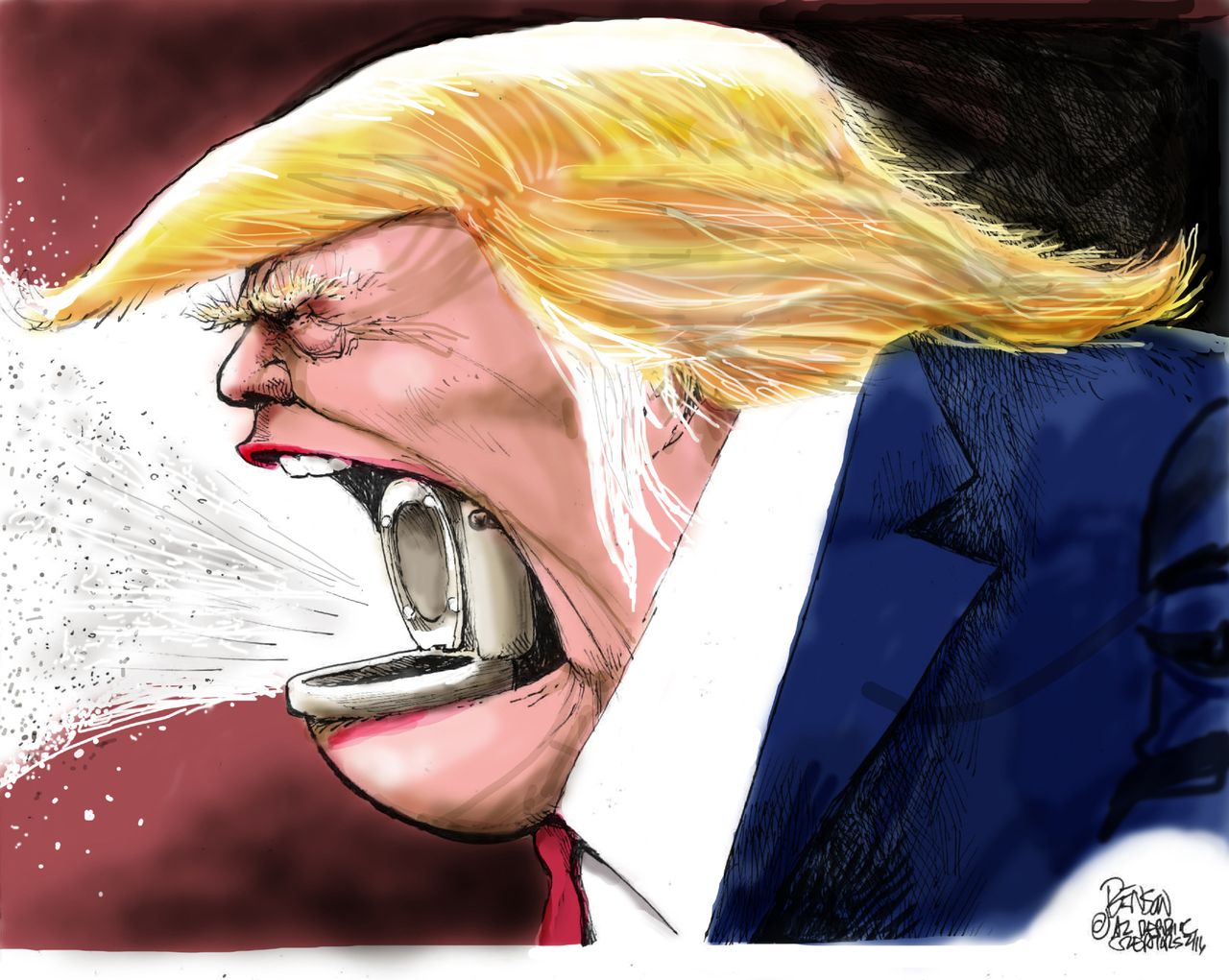 Political Cartoon U.S. Trump Quotes