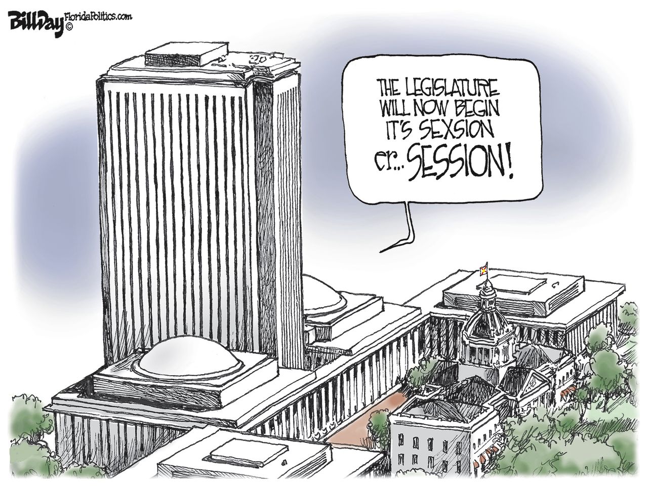 Political cartoon U.S. Florida sexual harassment legislature