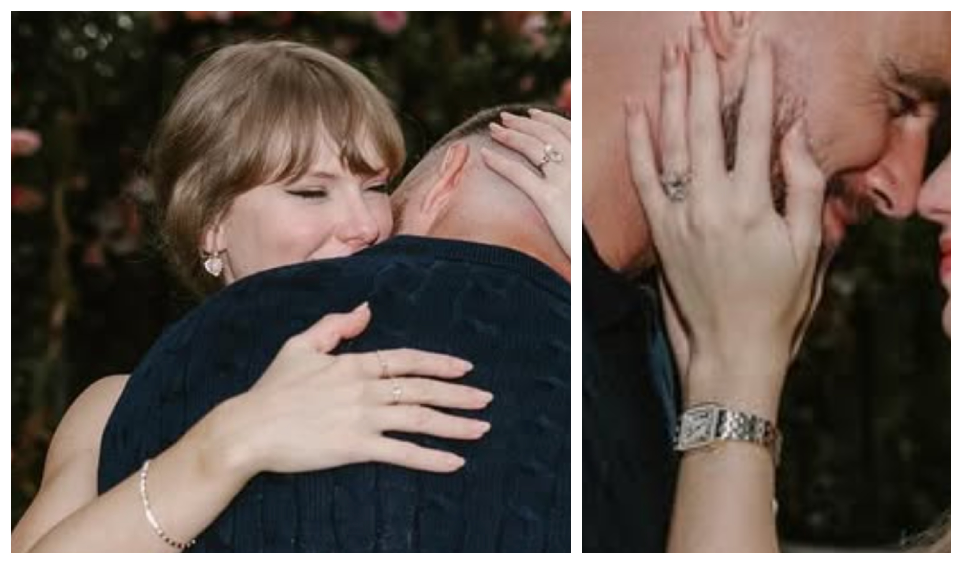 Taylor swift close up of her engagement manicure