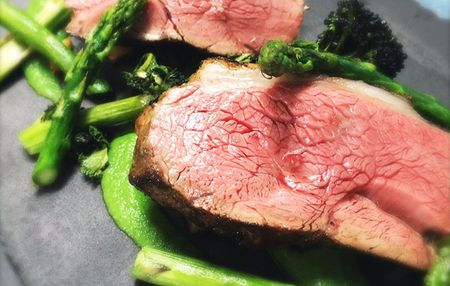 Lamb Rump with Asparagus and Broccoli from Nick Deverell Smith at The Churchill Arms