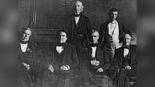 Group portrait of President James K. Polk and his cabinet.