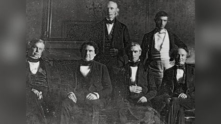 Group portrait of President James K. Polk and his cabinet.