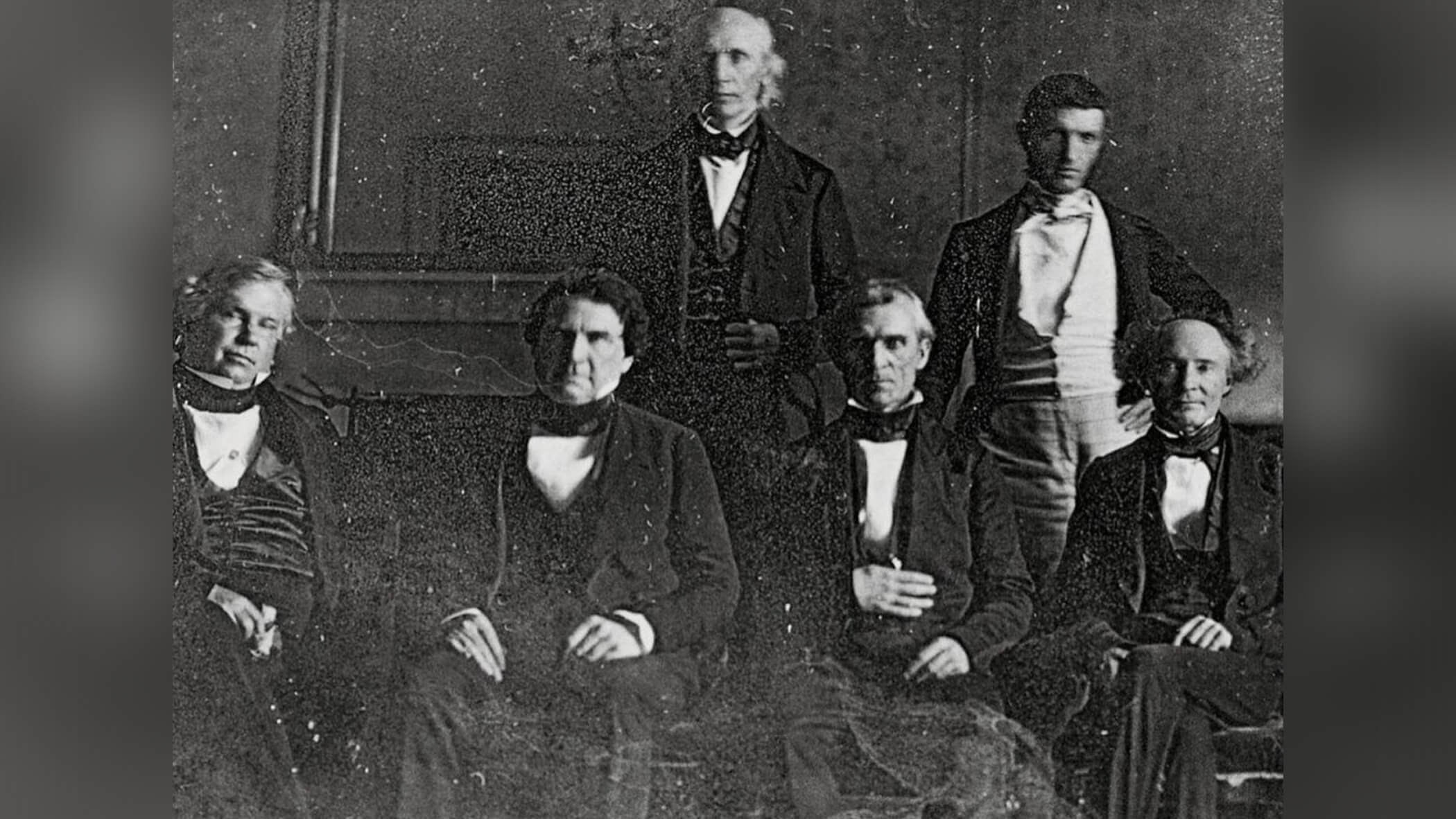 Group portrait of President James K. Polk and his cabinet.