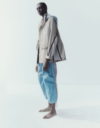 Byborre jacket and trousers worn by male model