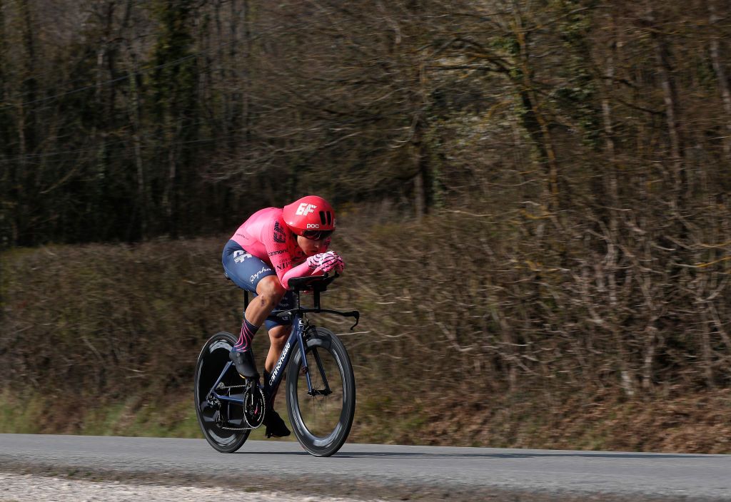 GIEN FRANCE MARCH 09 Stefan Bissegger of Switzerland and Team EF Education Nippo during the 79th Paris Nice 2021 Stage 3 a 144km Individual Time Trial stage from Gien to Gien 147m ITT ParisNice on March 09 2021 in Gien France Photo by Bas CzerwinskiGetty Images