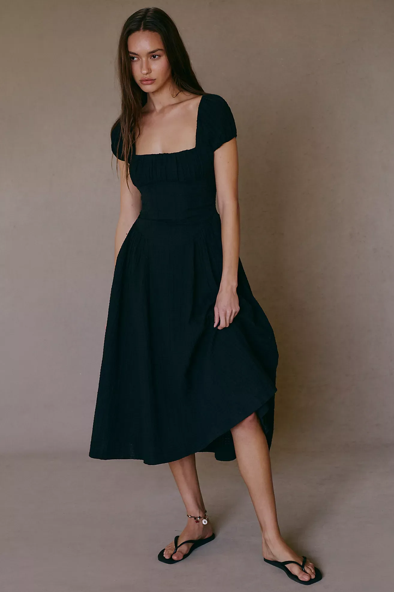 Ciara Pucker Check Midi