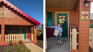 Images of lodges, blue skies and LEGOLAND