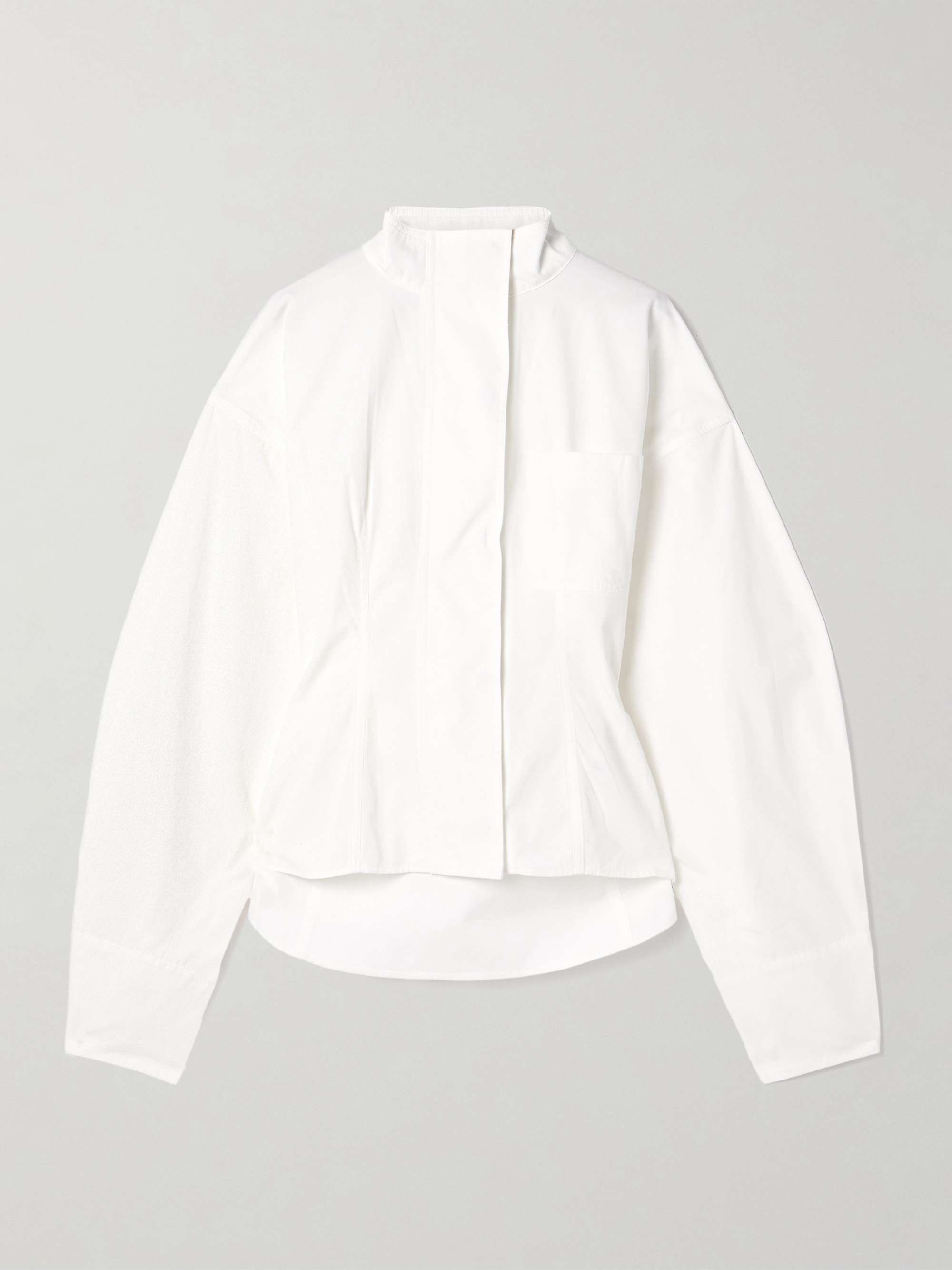 Belted Cotton-Poplin Shirt