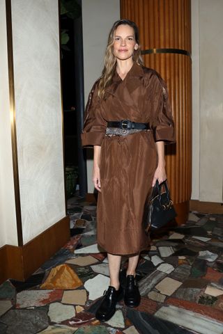 Hilary Swank attends the Miu Miu dinner party