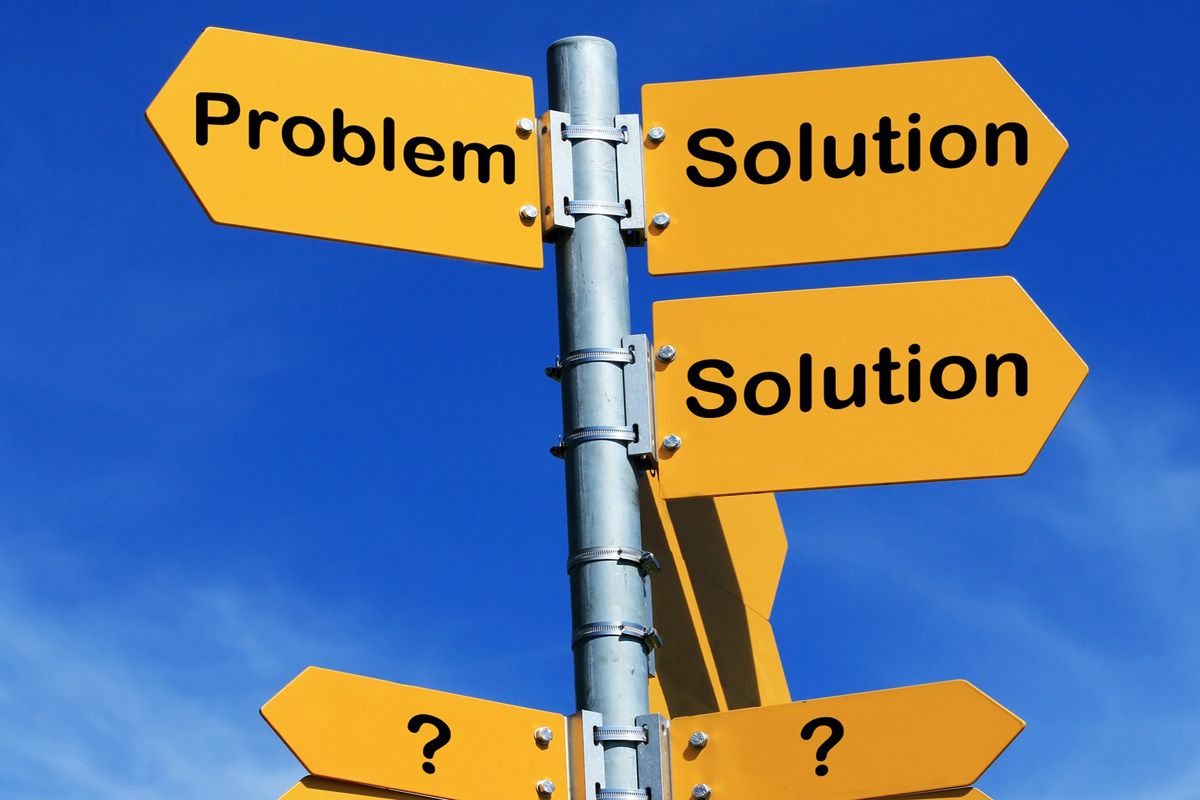 Problems and solutions sign