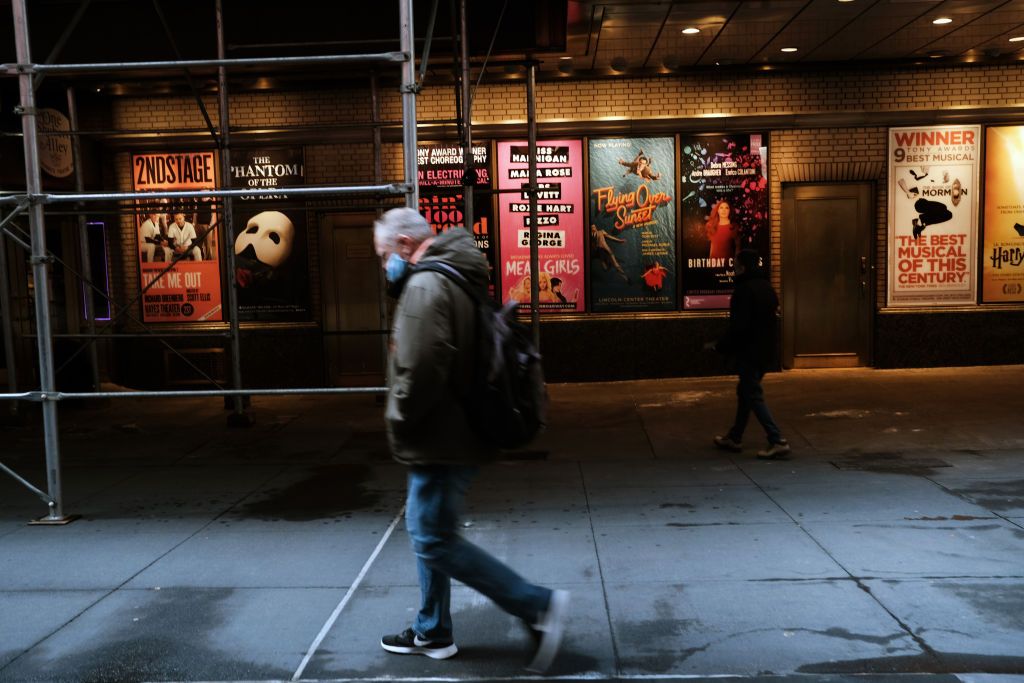 The Broadway theater district in Manhattan