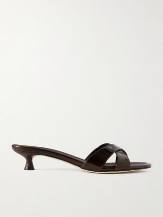 Stina Patent-Leather Mules