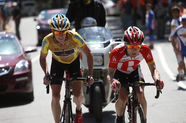 Horner and Leipheimer ride together on Mt Baldy.