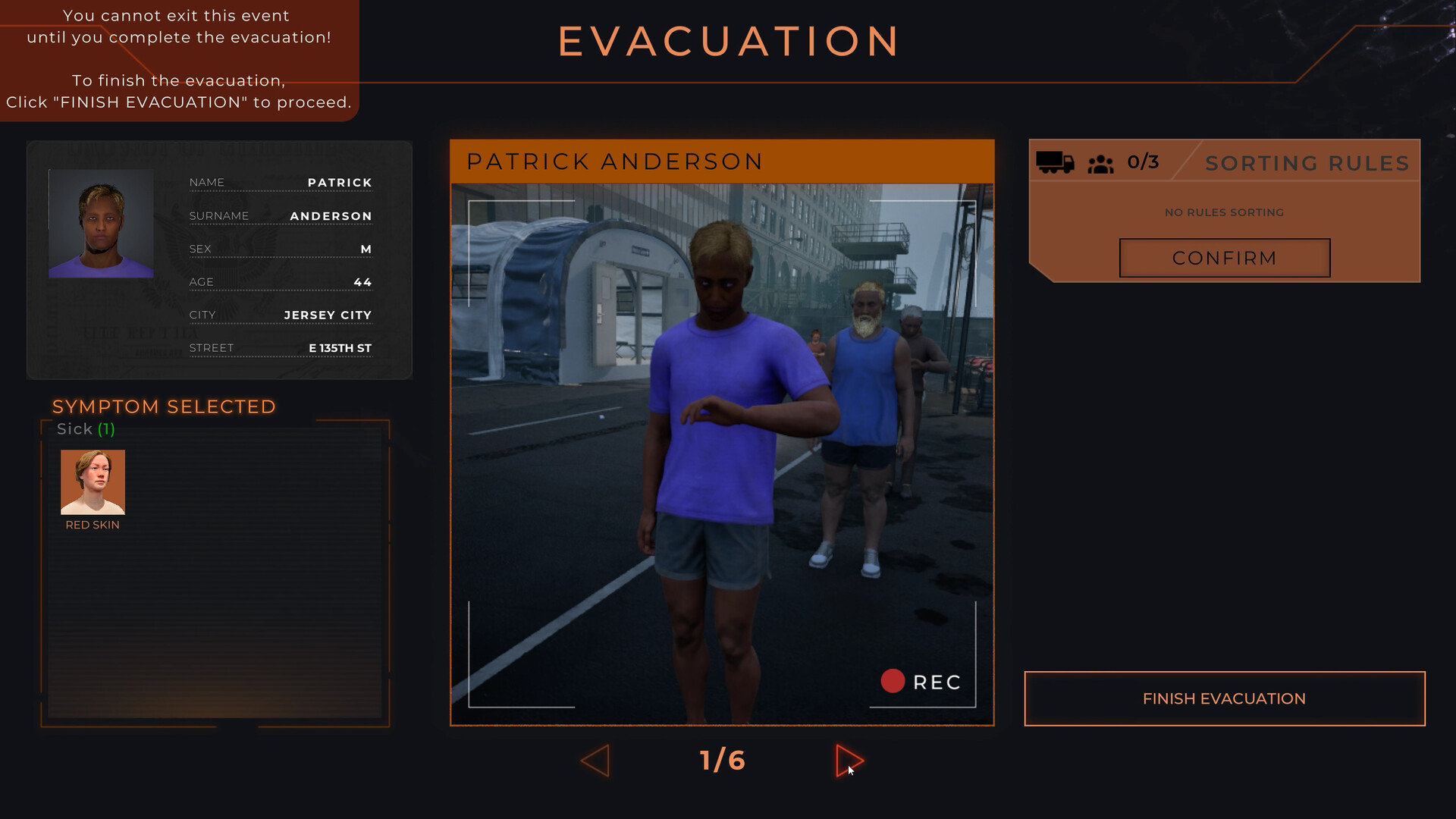A screenshot of the upcoming horror game, Quarantine Zone: The Last Check