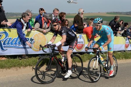 Linus Gerdemann (Cult Energy) leads Laurens De Vreese (Astana)