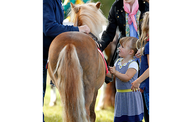 … and the three-year-old looks to have her eye on this Shetland