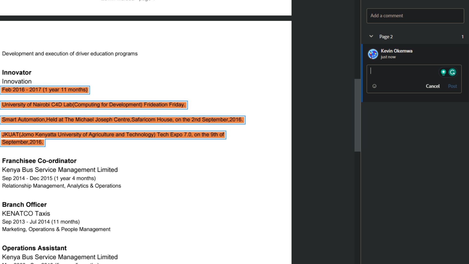 Comentários em PDF usando Adobe Acrobat
