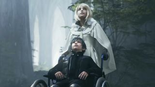 A young Noctis and Lunafreya in Final Fantasy 15 Kingsglaive
