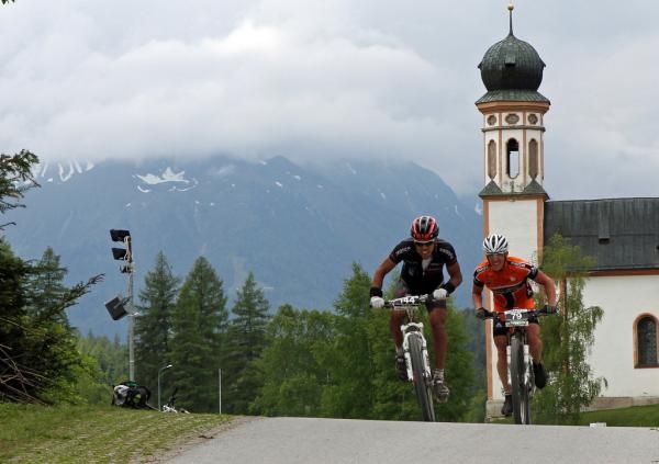 Riders in action during stage 3 of Trans Germany.