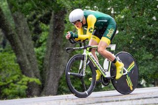 Gage Hecht finished fourth in the US pro time trial