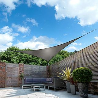 Kookaburra Waterproof Garden Sun Shade Sail Canopy in Charcoal 98% Uv Block (3m Triangle)