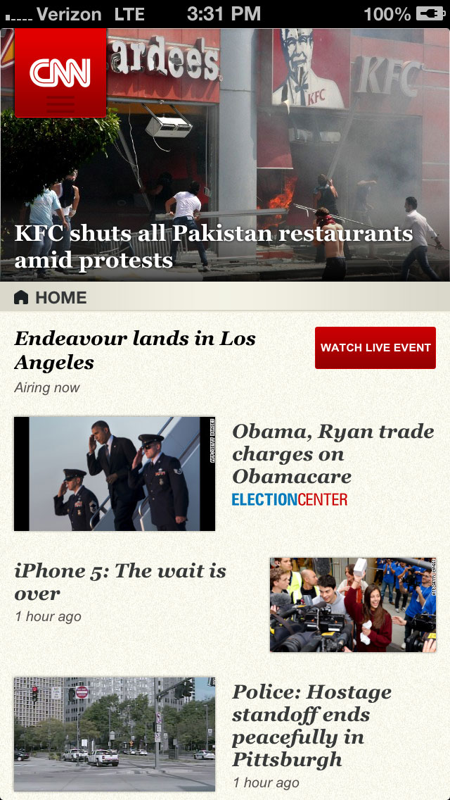 CNN on the iPhone 5