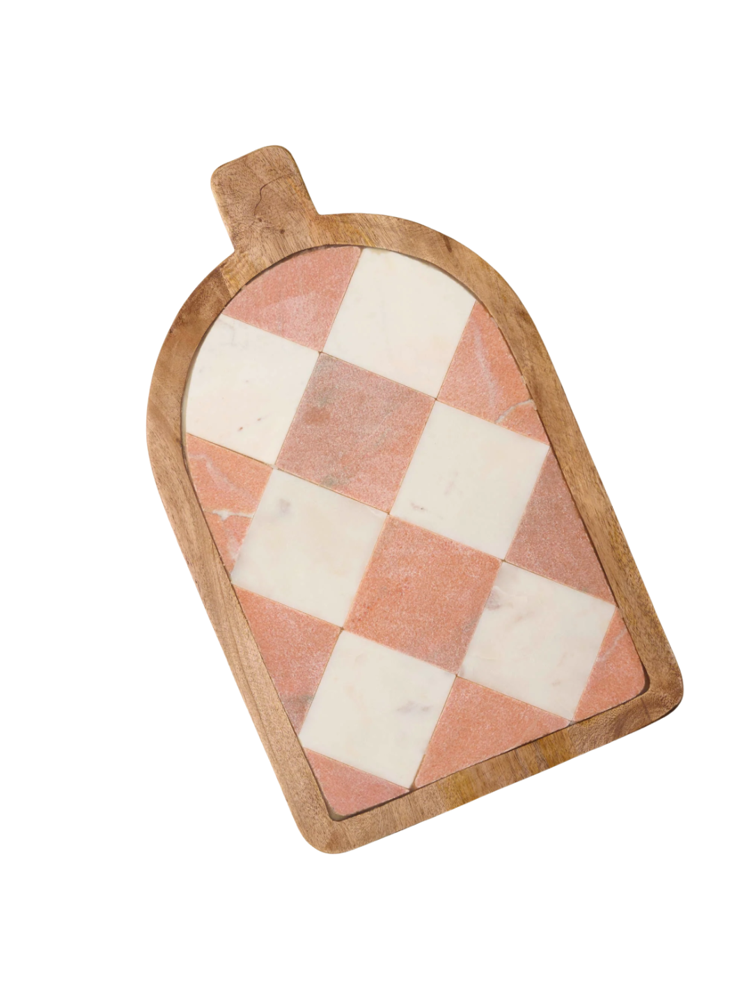 Carmella Checkered Marble Serving Board
