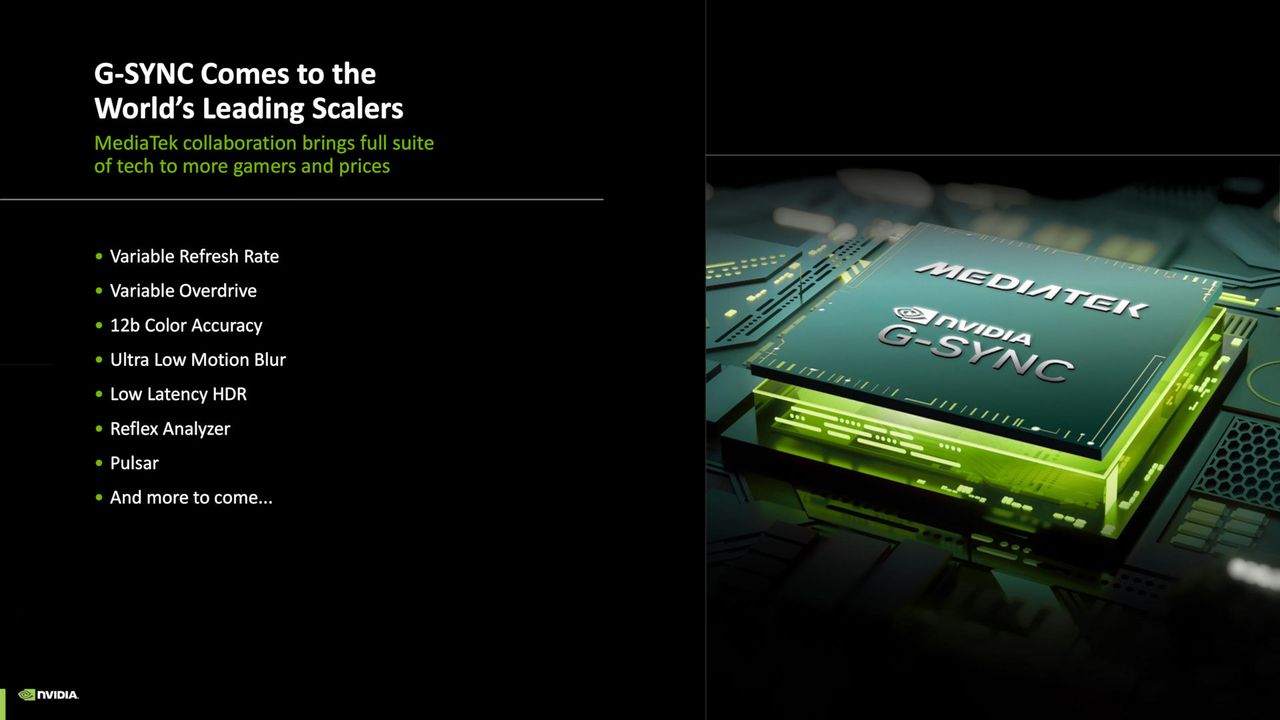 Nvidia presentation image for the Nvidia-MediaTek G-Sync collaboration