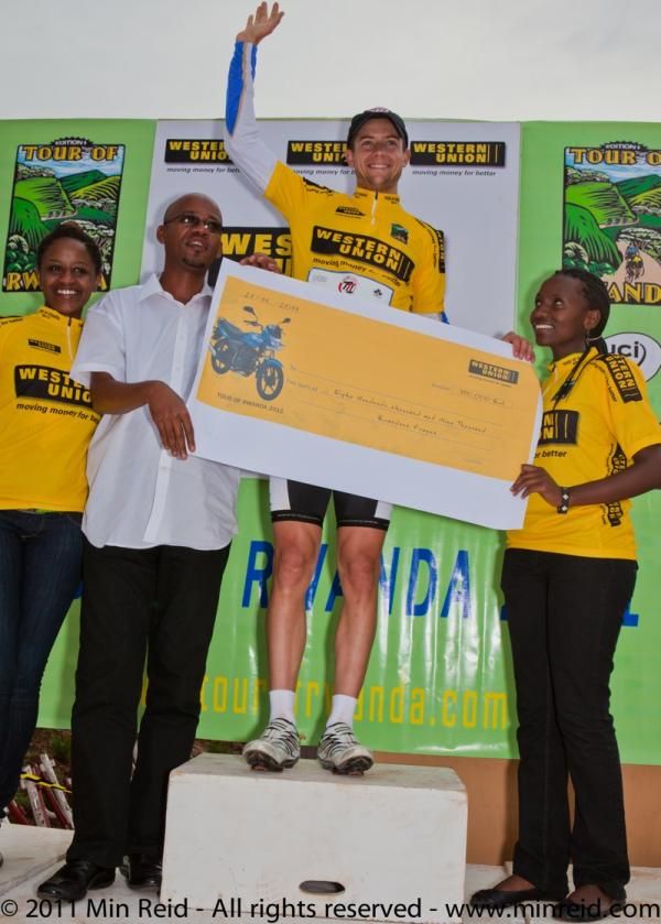 Kiel Reijnen (Team Type 1 - Sanofi) gets the big check