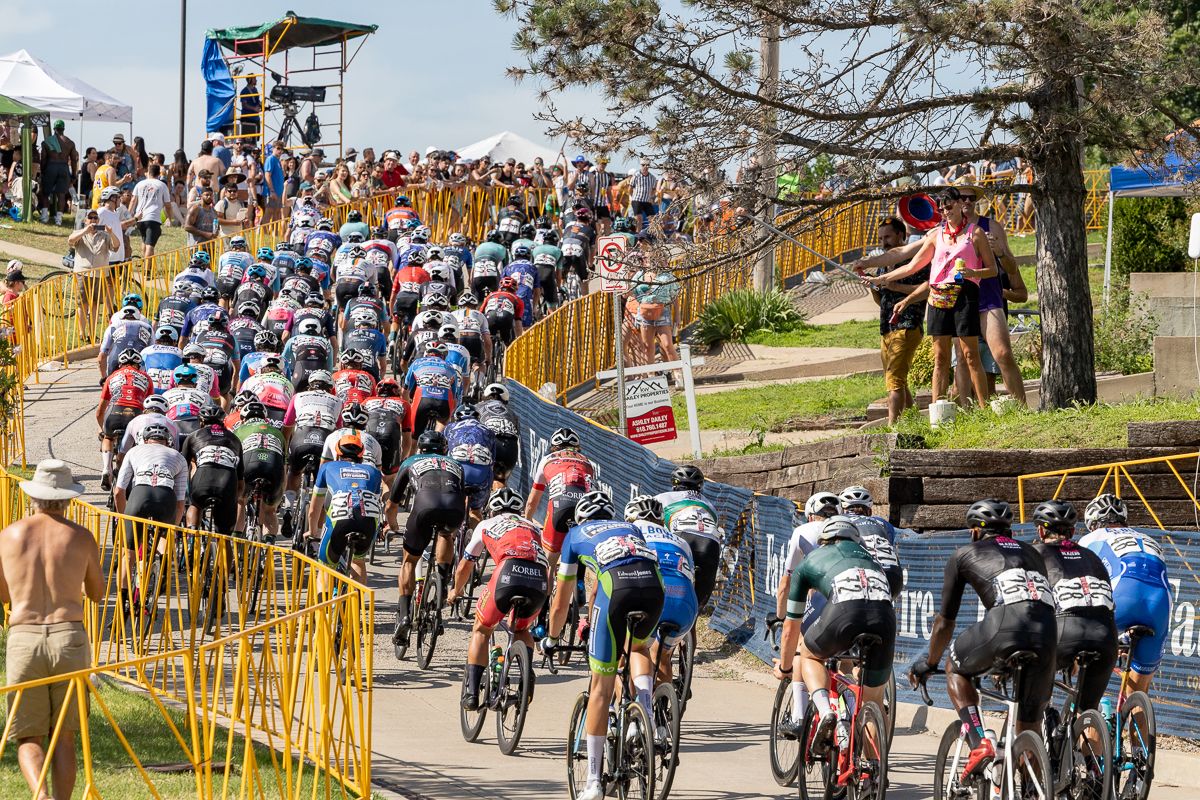 The party on Cry Baby Hill started to break up by the time the men's race got start, but that did not disuade the men's field from racing very hard.