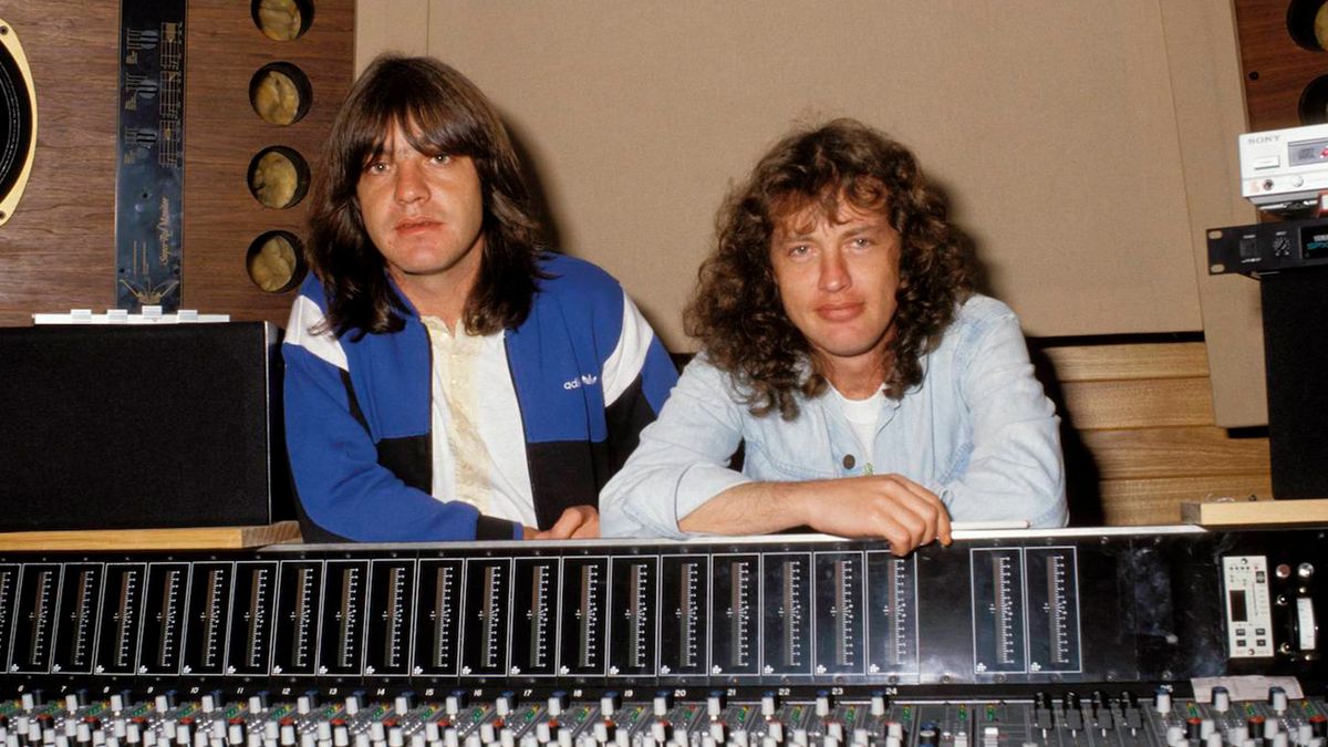 [L-R] Malcolm and Angus Young of AC/DC