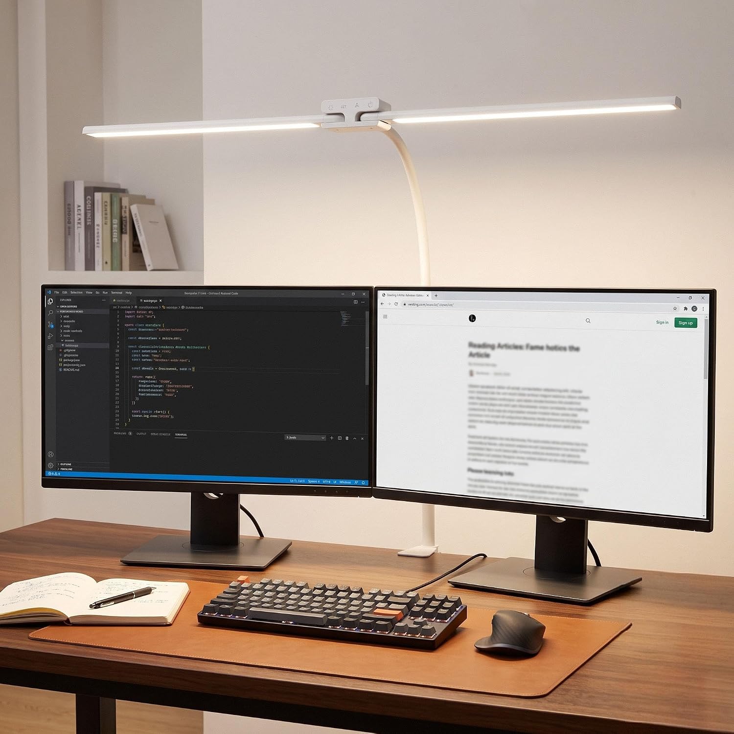 Product shot of EppieBasic Ultrawide LED Desk Lamp
