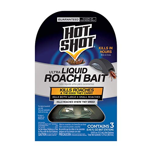 Hot Shot Ultra Liquid Roach Bait, Kills in Hours, 6 Pack Including 3 Units Per Pack