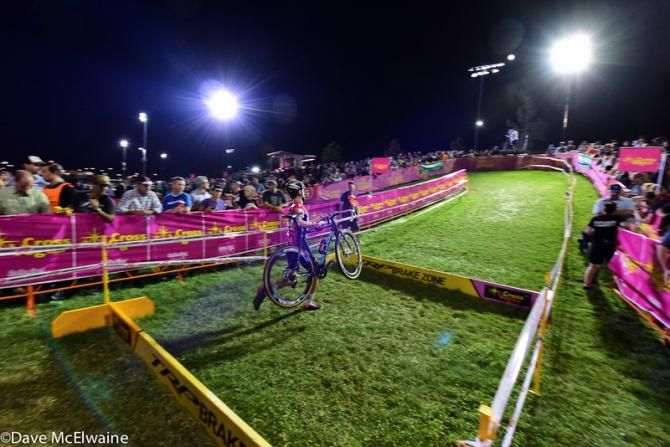 Racing under the lights in front of a massive crowd was a thrill for the riders