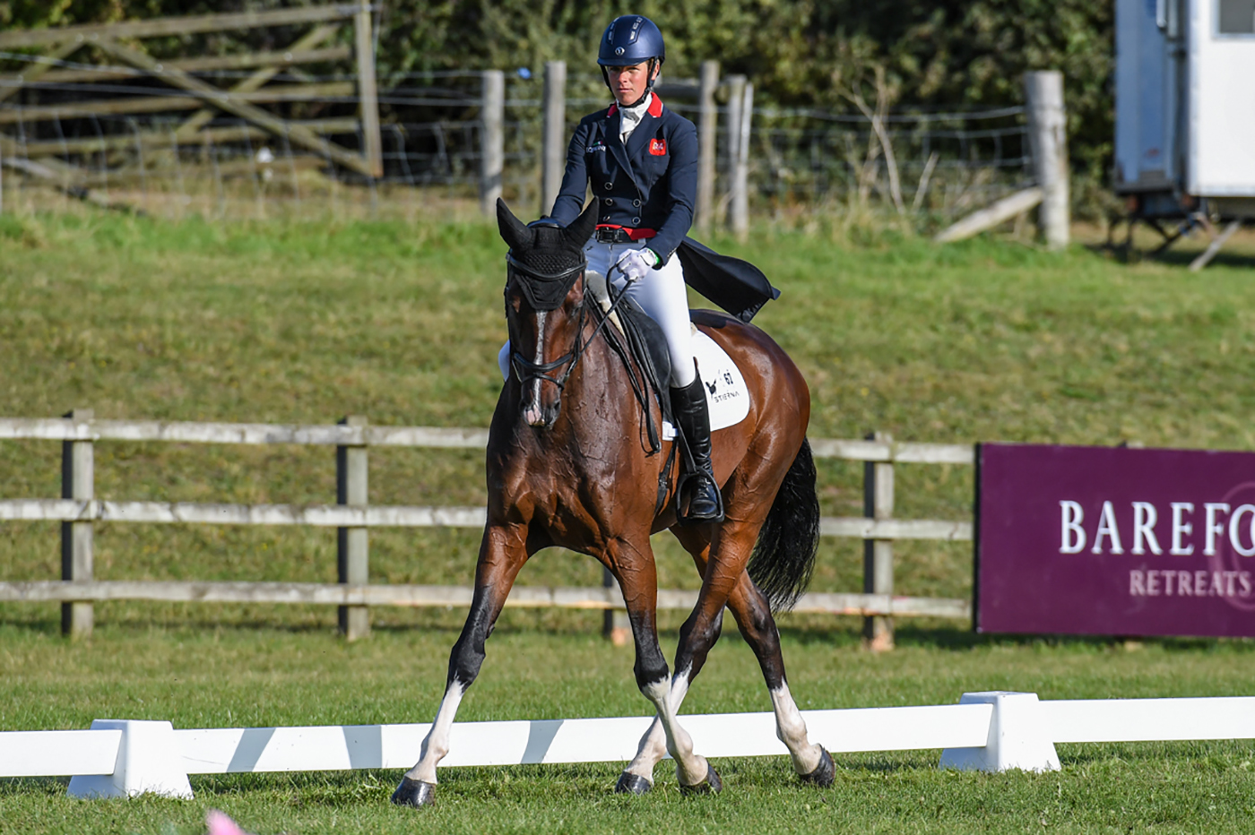 Izzy Taylor and Monkeying Around on their way to leading the CCI4*-L at Burnham Market 2020 after the dressage