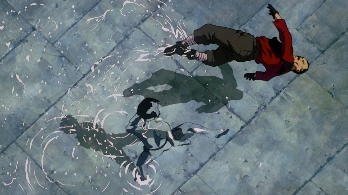 The invisible fight from Ghost in the Shell