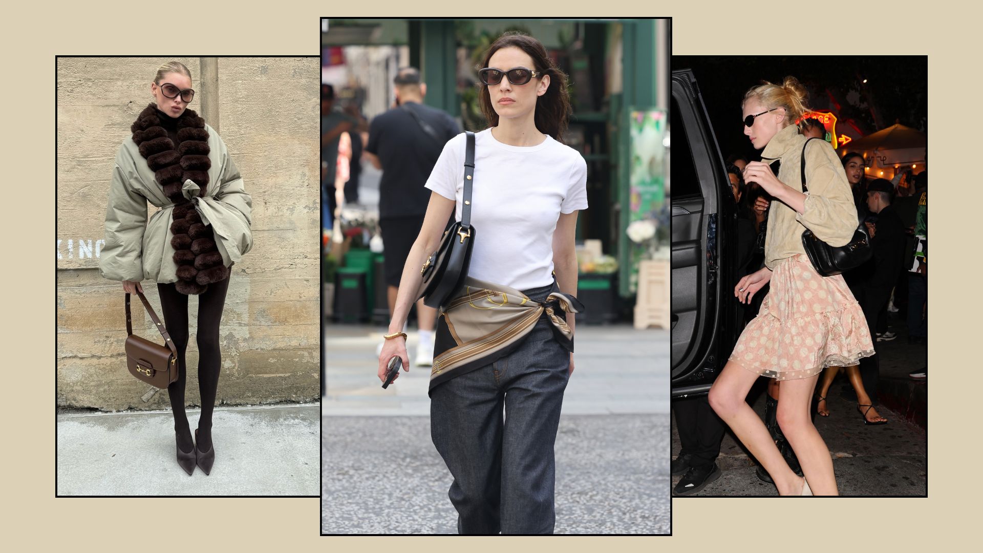 Elsa Hosk, Alexa Chung and Sienna Miller carry the Gucci Horsebit bag