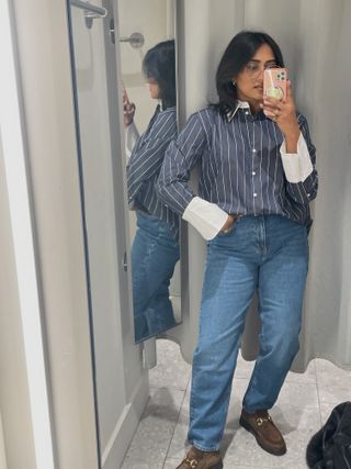 @chiarasatelier wearing H&M Slim Mom Ankle Jeans