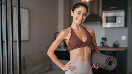 a woman with abs