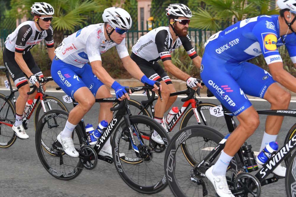 Fabio Jakobsen (Quick Step Floors) raced in the white best young rider jersey