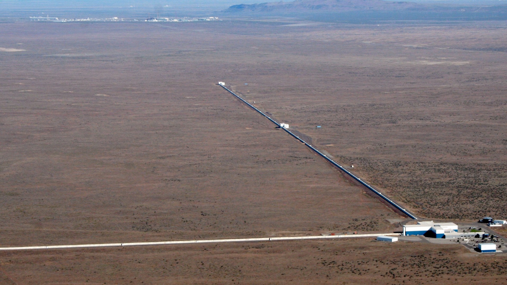 Aerial view of LIGO Hanford Observatory