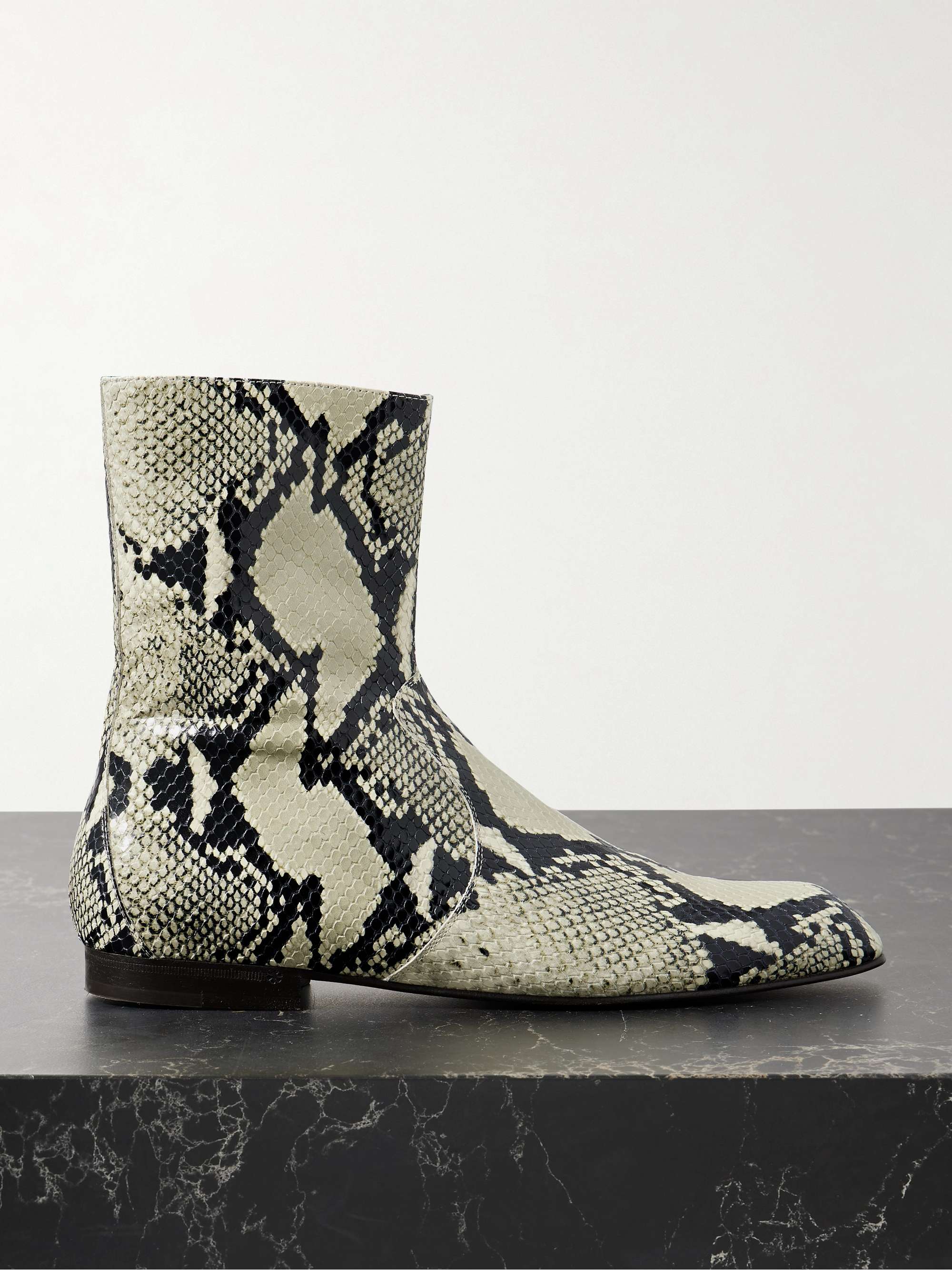 Colt Snake-Effect Leather Ankle Boots