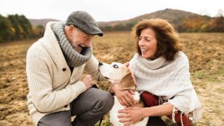 Couple with dog