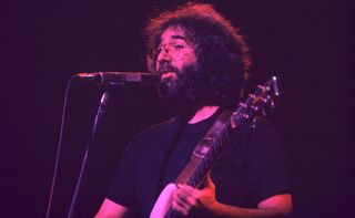 Jerry Garcia performs with the Grateful Dead at the Uptown Theater in Chicago, Illinois on May 17, 1978